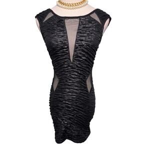 Y2K/90s vintage Easel black ruched and mesh going out dress size XS/S